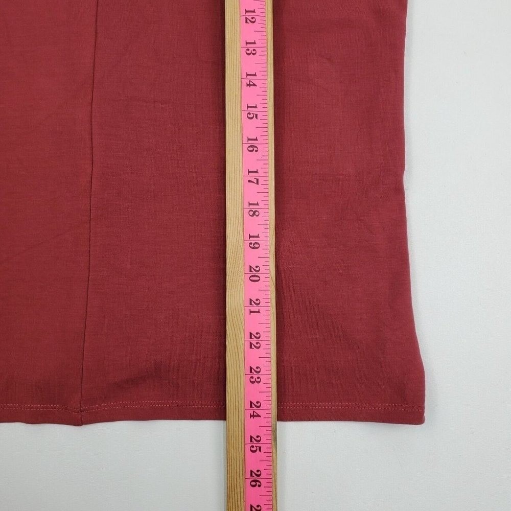 Marybelle Womens 1X Rust Red Satin Look Tie Strap Tank Top Sleeveless - Picture 12 of 12